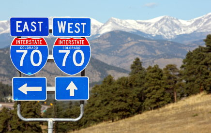 I-70 Signs & Mountains