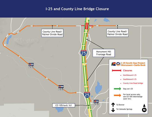 County Line Road Bridge Closure Map