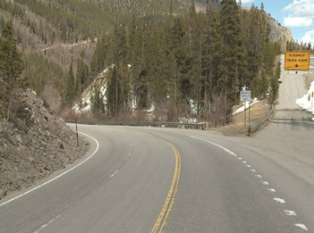 Runaway truck ramp located east of Monarch Pass summit