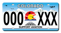 Get Your Colorado "Support Aviation" License Plate