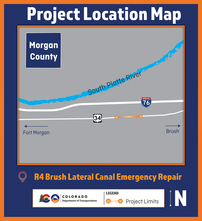 Brush Lateral Canal Project Location Map