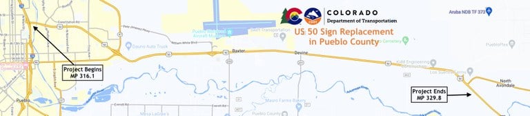 Pueblo County Sign project map