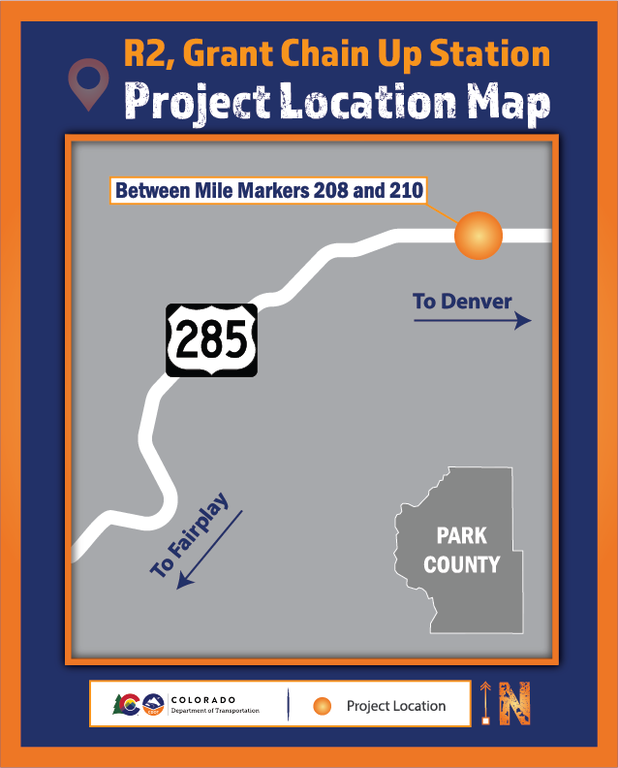 Park County Chain Up Station on US 285 project map