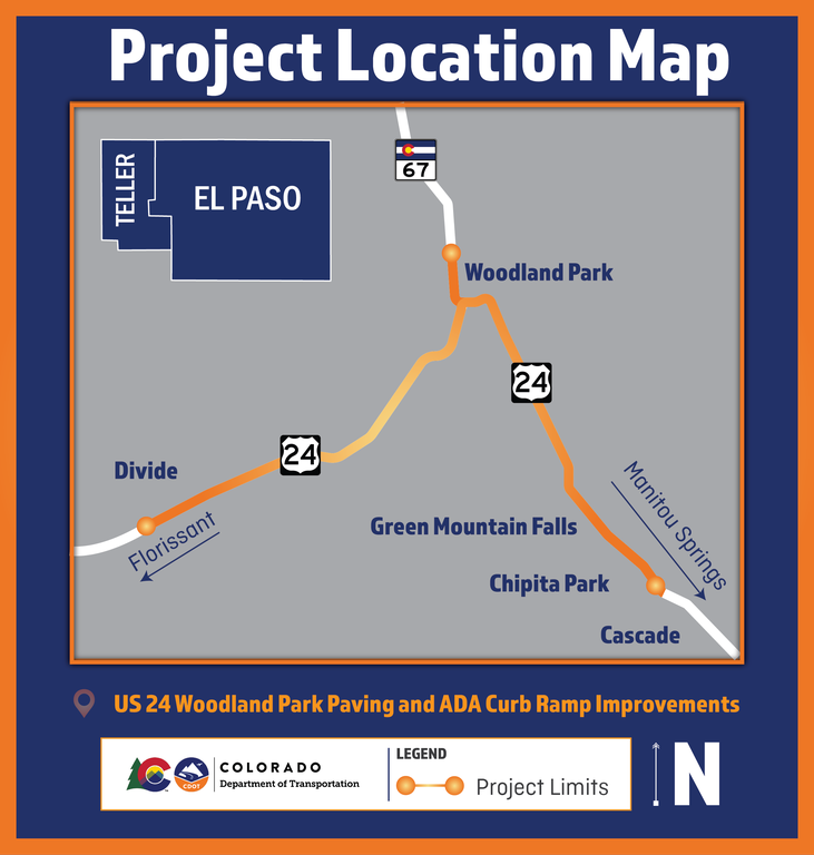 US 24 Curb Ramps Project Location