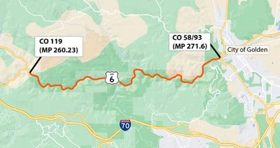 US 6 Safety Improvements Map
