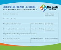 Emergency ID Sticker