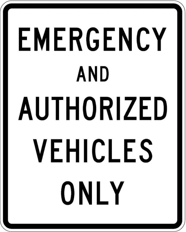 R11-50 Emergency And Authorized Vehicles Only JPEG