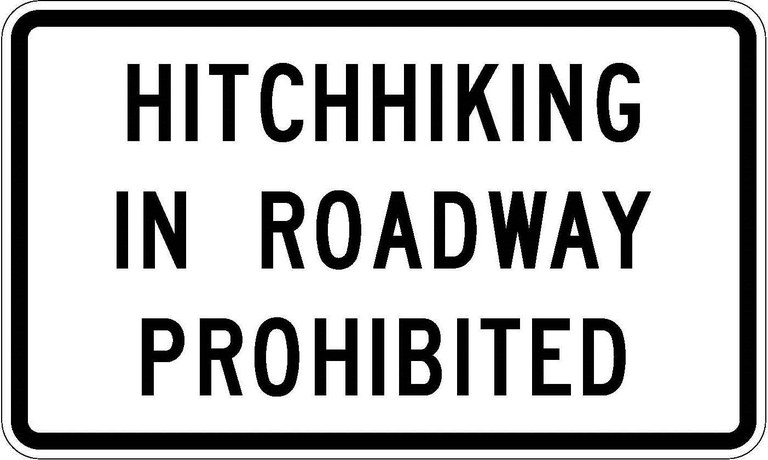R9-4b Hitchhiking In Roadway Prohibited JPEG