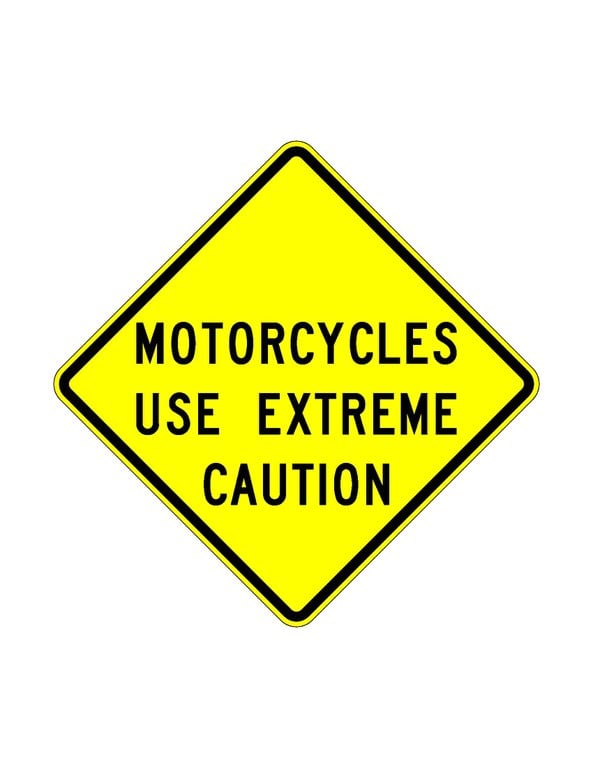 W12-55 Motorcycles Use Extreme Caution JPEG