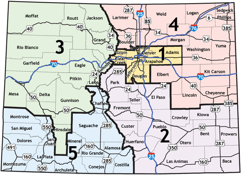 CDOT Region Map